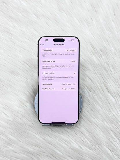 IPhone 16 Promax 256GB màu Titan - Pin 100% sạc 6 lần - 86890 TEKU *