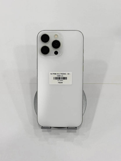 IPhone 16 ProMax 512gb Màu trắng - Pin 93% - 78249 - A-* Teku
