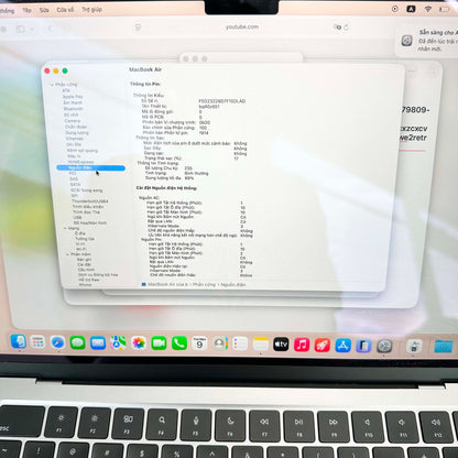 MacBook Air M2 8gb/256gb Màu Xám - Pin 89% - 2YD7V - A-*
