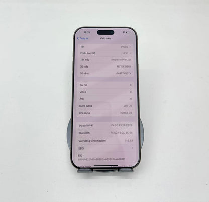 IPhone 16 ProMax 256GB Màu vàng - Pin 100% sạc 0 lần - 47661
