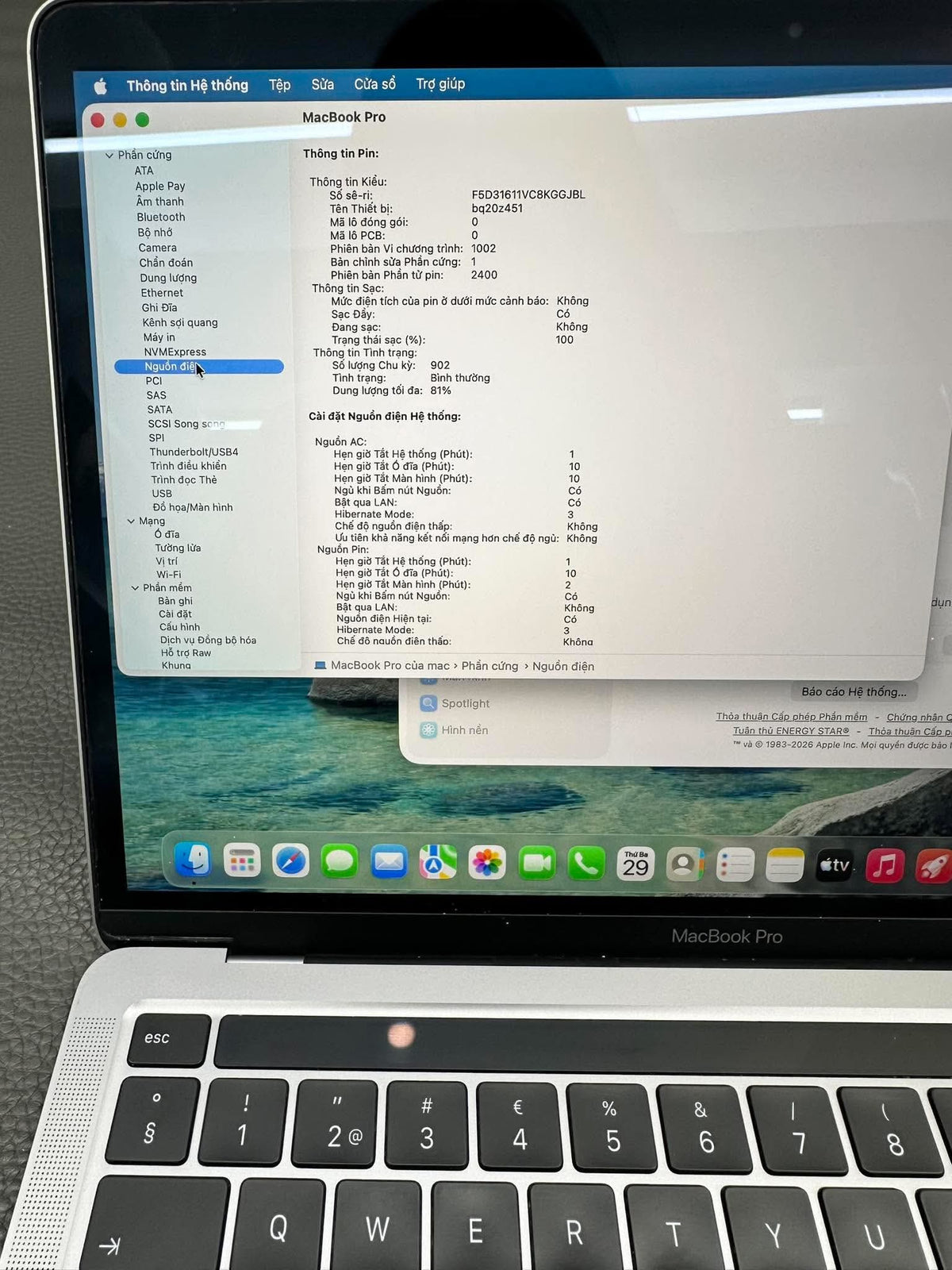 MacBook Pro M2 bản 8/256 Màu Xám - Pin 81% - 4dcxh - A-*