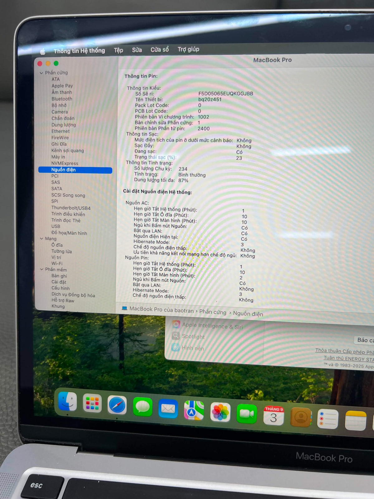 MacBook Pro M1 bản 8gb/256gb Màu xám - Pin 87% - AQ05D _ a-