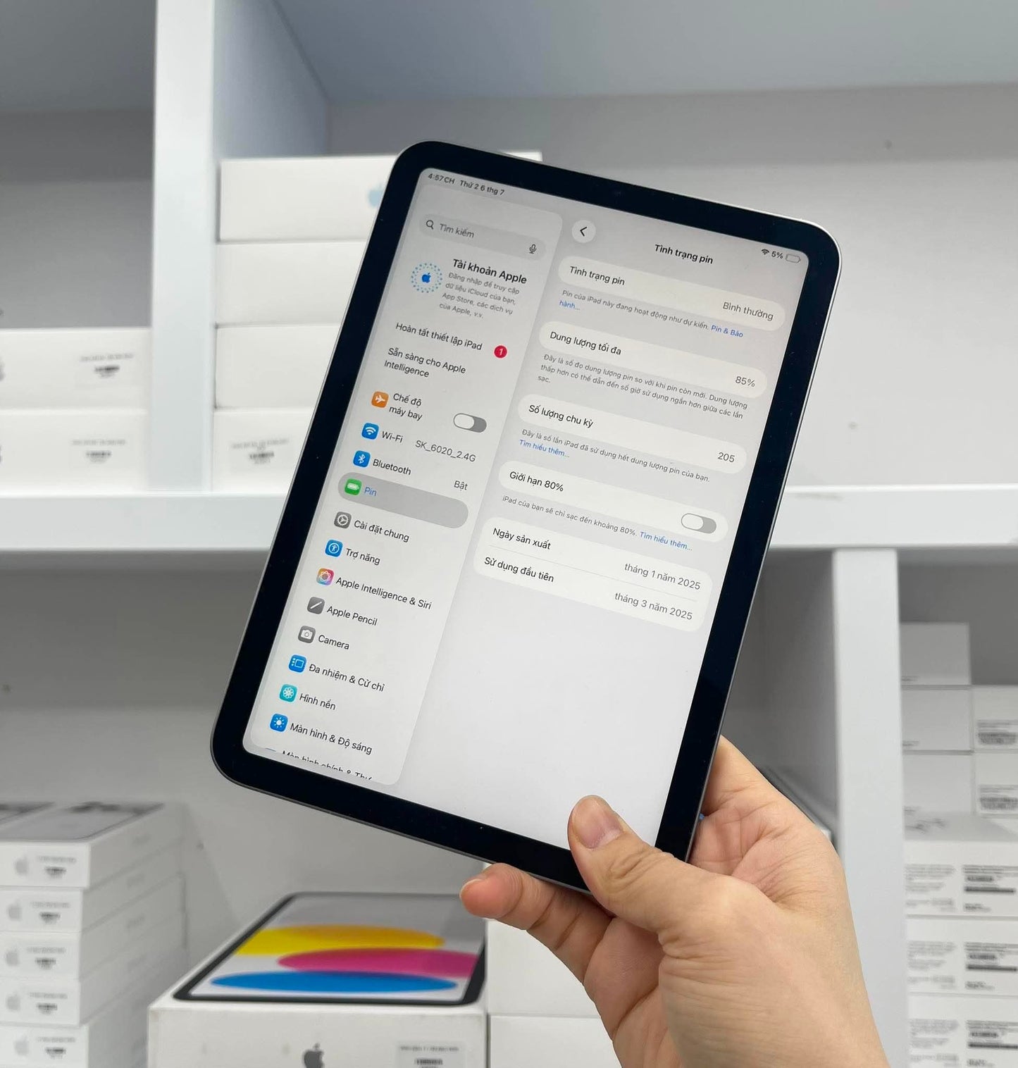 IPad Mini 7 bản 128GB Màu Xám - Pin 85% - qxvwp - A_*
