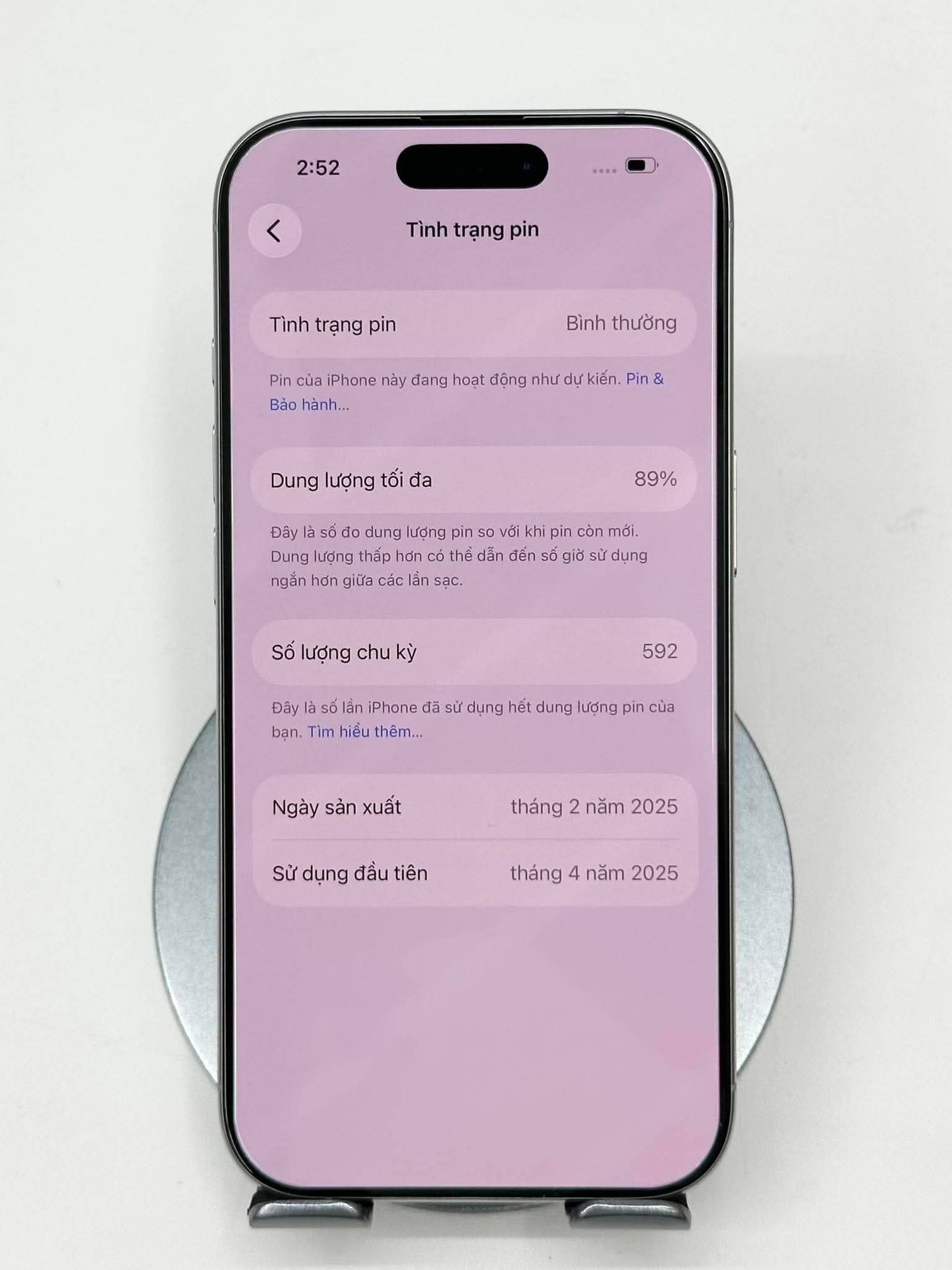 IPhone 16 Pro 256gb Màu trắng - Pin 90% - 26552 - a-