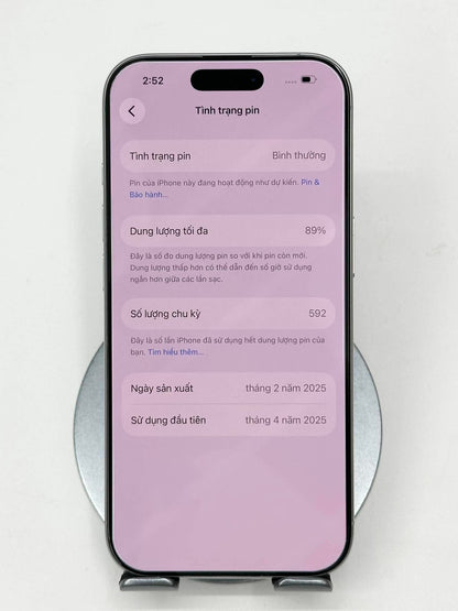 IPhone 16 Pro 256gb Màu trắng - Pin 90% - 26552 - a-