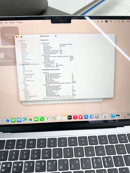 MacBook Air M2 8gb/256gb Màu Xám, Pin 96 - 434GW - A-
