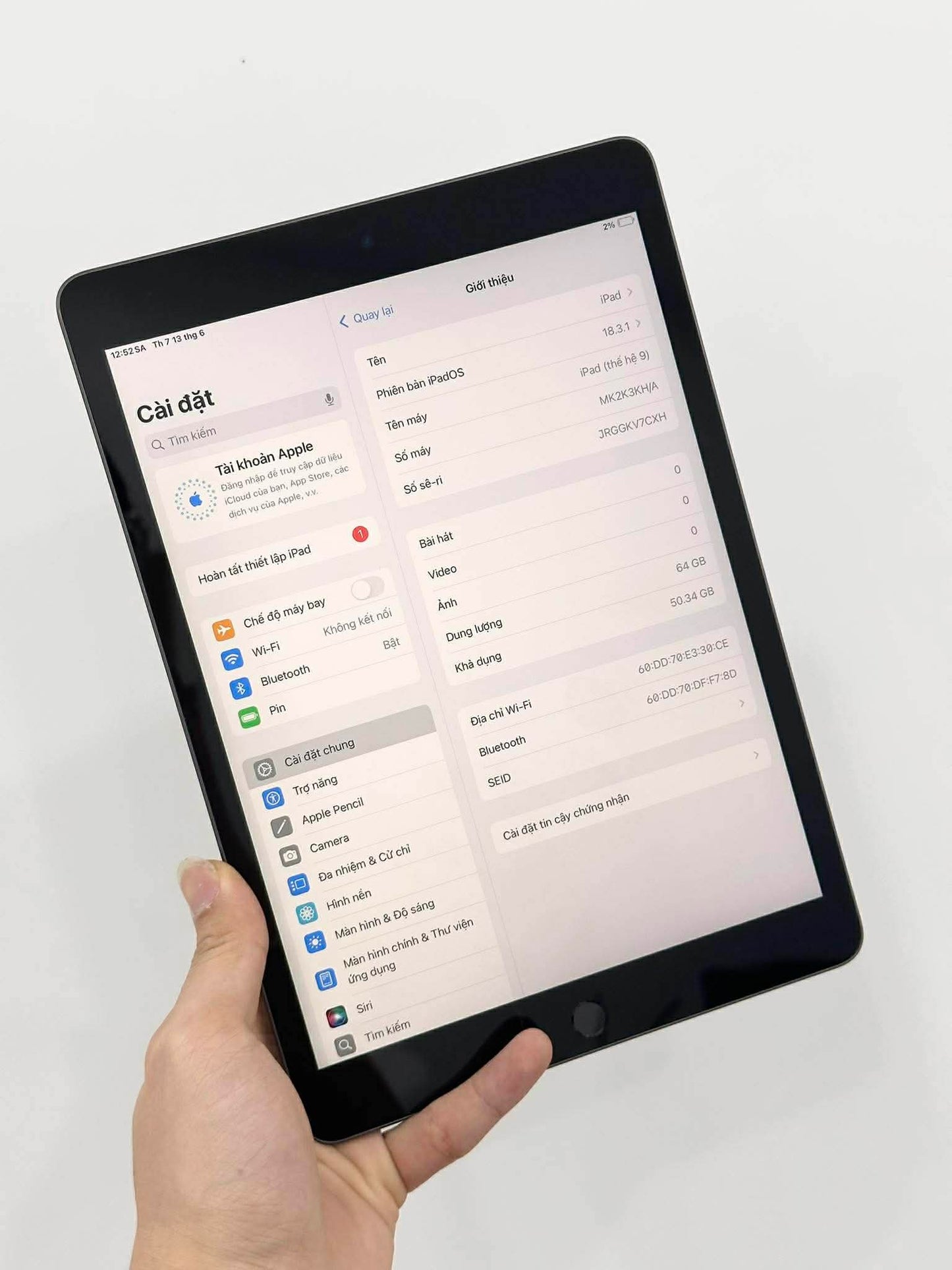 IPAD GEN 9 64GB XAM - Pin 90% - V7CXH A-teku