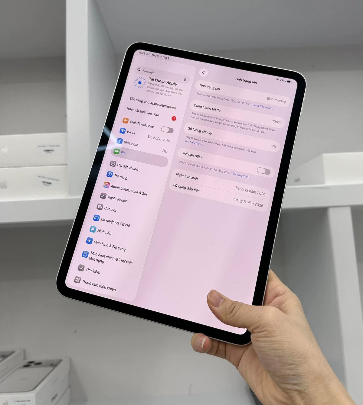IPad Pro M4 256 màu Bạc - pin 100% sạc 73 lần - G61HH