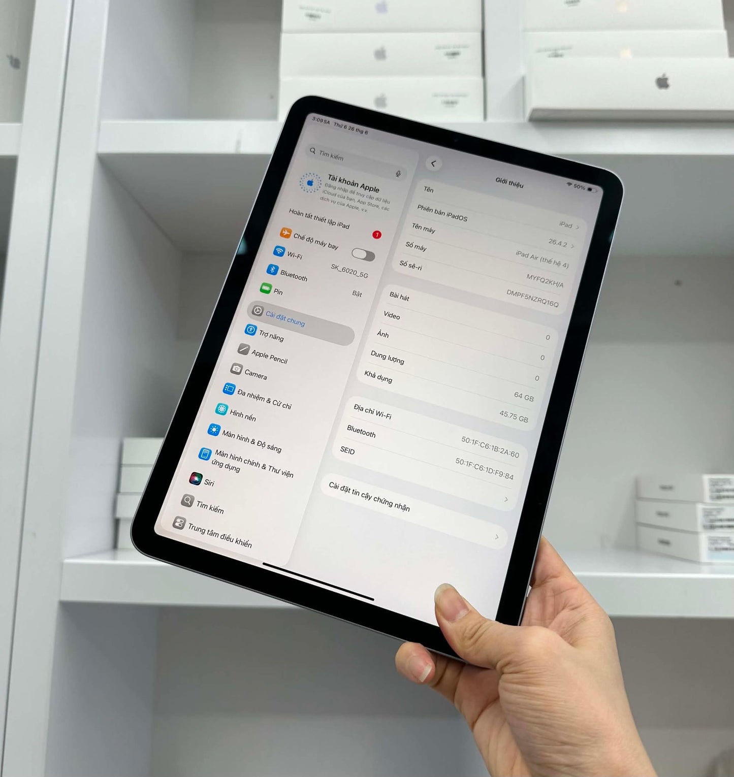 IPad AIR 4 64GB XANH BLUE - Pin bảo trì - RQ16Q A-*