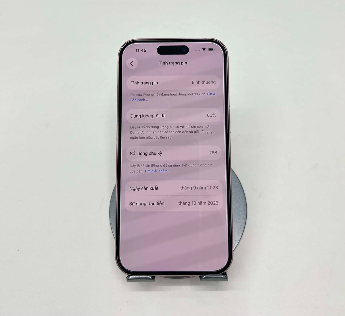 IPhone 15 bản 128gb Màu Hồng - 83% - 16390 -a -*