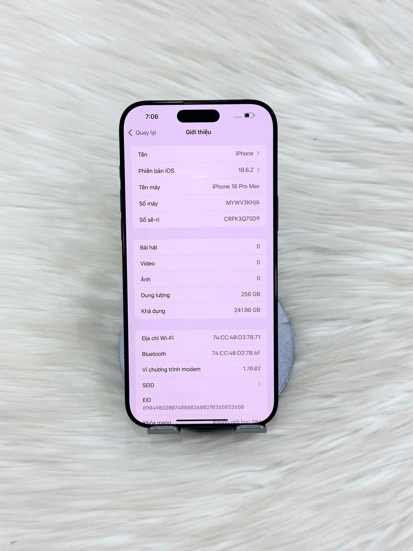 IPhone 16 Promax 256GB màu Đen - Pin 100% sạc 197 lần - 99677 TEKU
