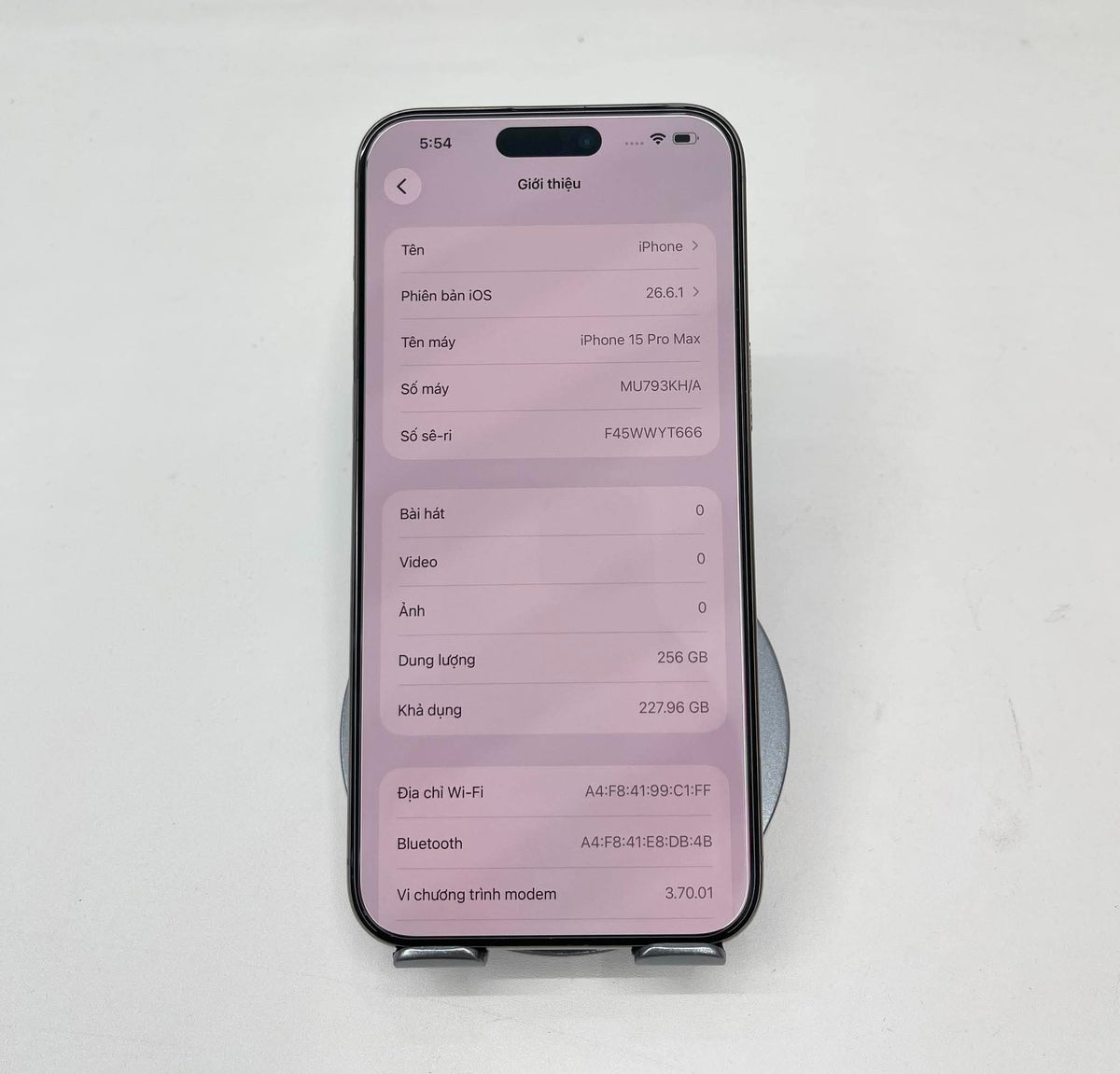 IPhone 15 ProMax 256GB Màu titan  - Pin 85% - 71020 - a-*