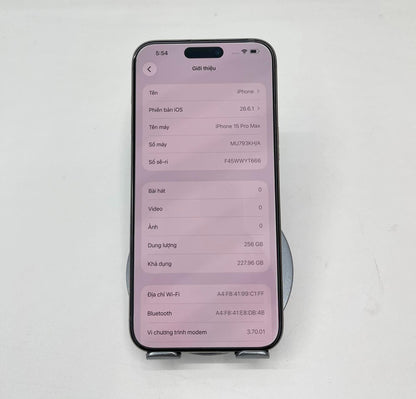 IPhone 15 ProMax 256GB Màu titan  - Pin 85% - 71020 - a-*