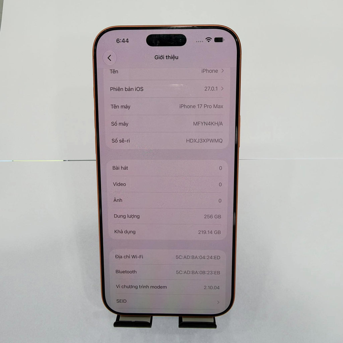 IPhone 17 ProMax 256GB Màu Cam - Pin 94% - 00525 - a- Busan