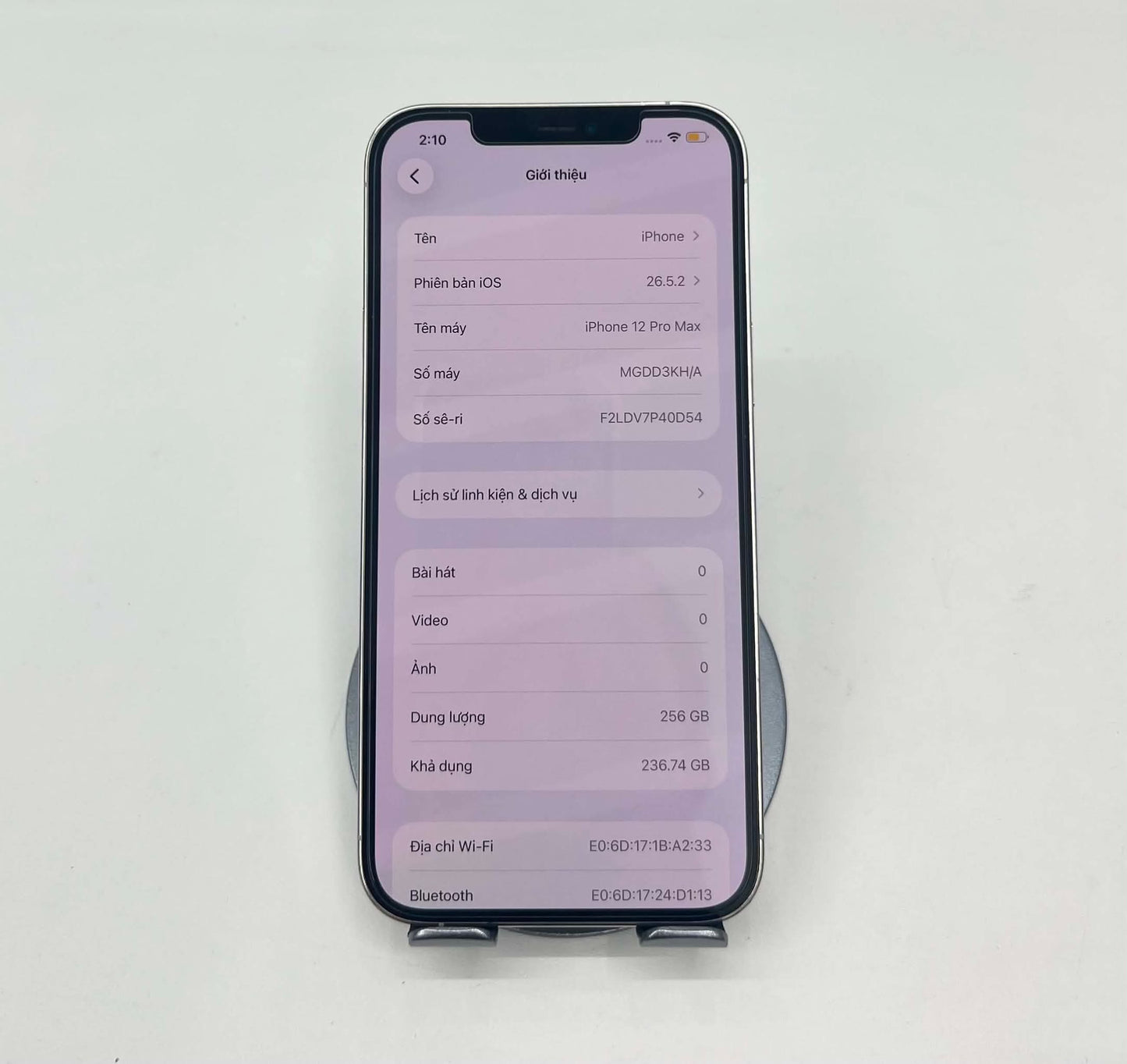 IPhone 12 ProMax 256gb Màu trắng - Pin thay mới 100% - 17657 - a-