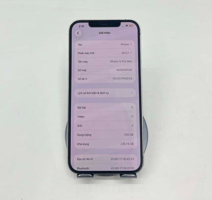IPhone 12 ProMax 256gb Màu trắng - Pin thay mới 100% - 17657 - a-