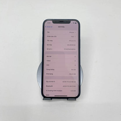 IPhone 12 bản 64gb Màu Blue - Pin 84% - 14204 A-*