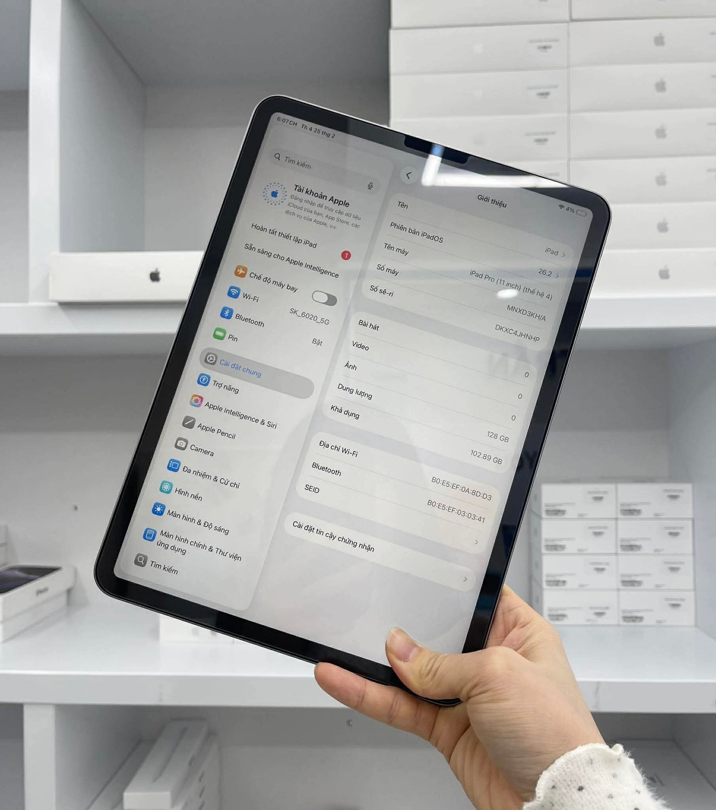 IPad Pro M2 bản 128GB Màu xám - Pin 88% - JHNHP A-
