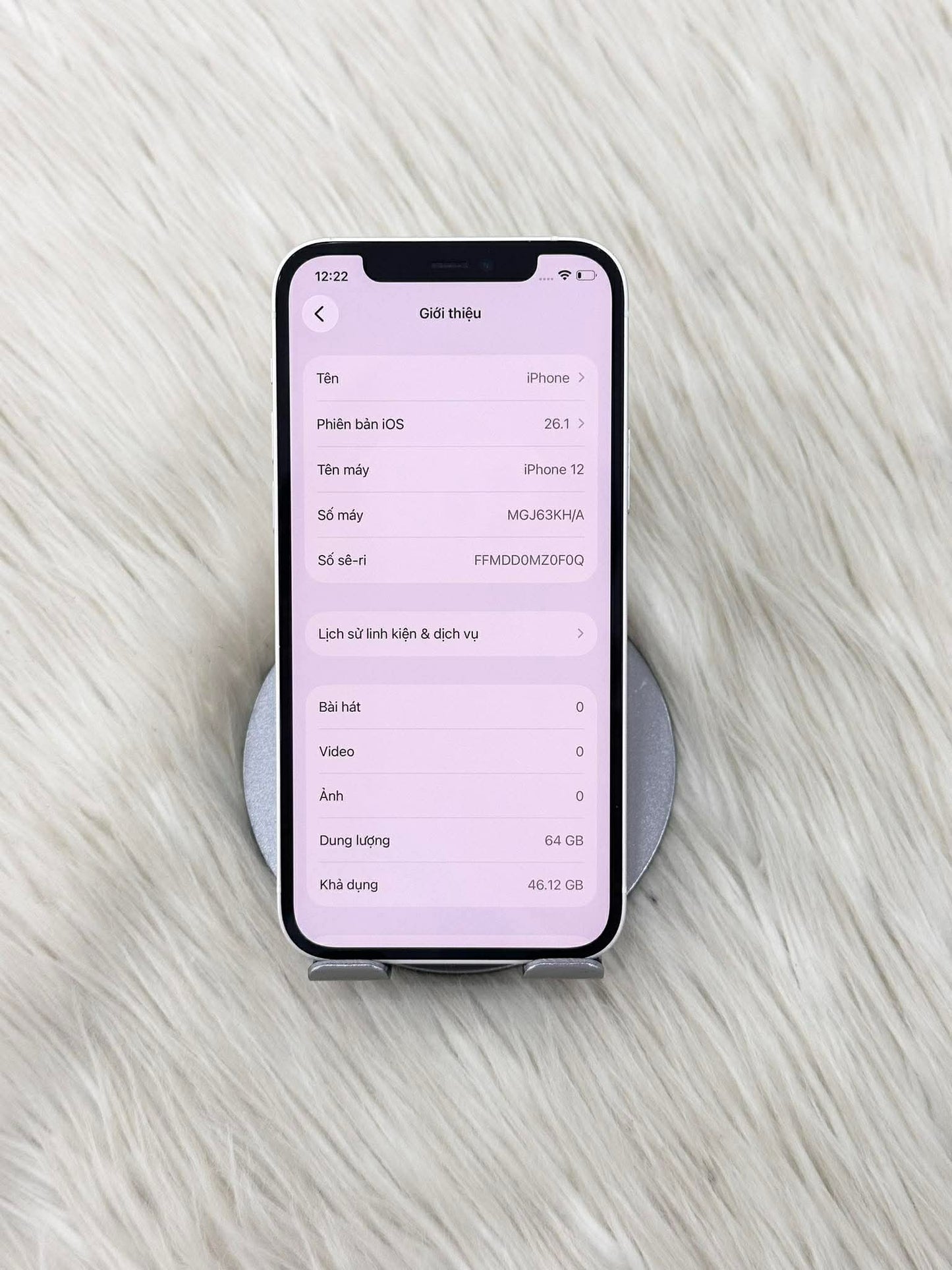 IPhone 12 bản 64gb Màu trắng - Pin thay mới 100% - 10699 A- Teku