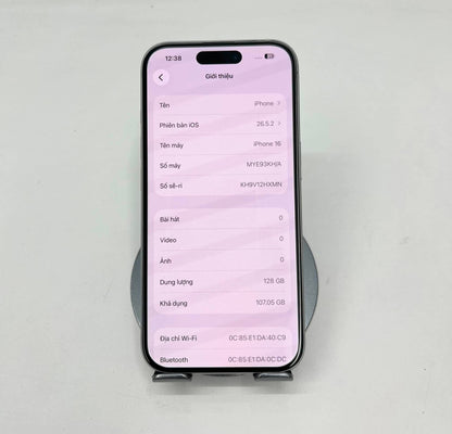 Iphone 16 128 Màu Trắng - Pin 88% - 69330 - a-*