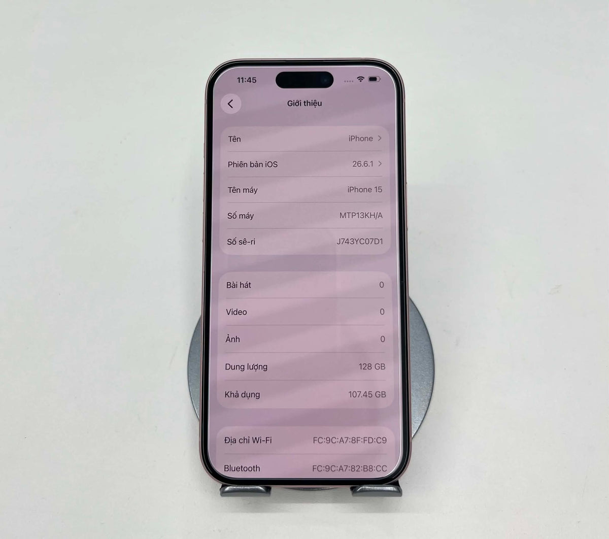 IPhone 15 bản 128gb Màu Hồng - 83% - 16390 -a -*