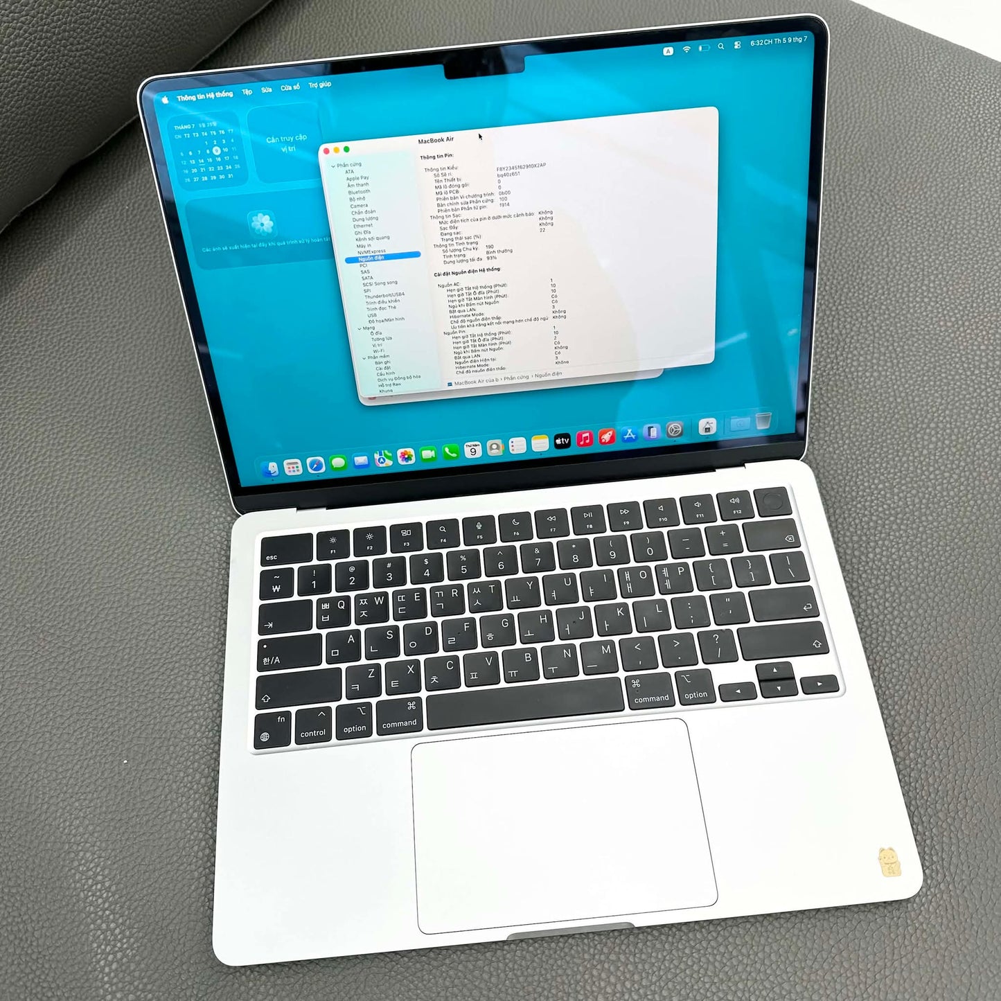 MacBook Air M2 8gb/256gb Màu Bạc - Pin 93% - MWYD3 - A-* Teku
