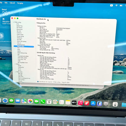 MacBook Air M2 bản 8GB/256GB Màu xanh đen - Pin 97%  - XQ9V2