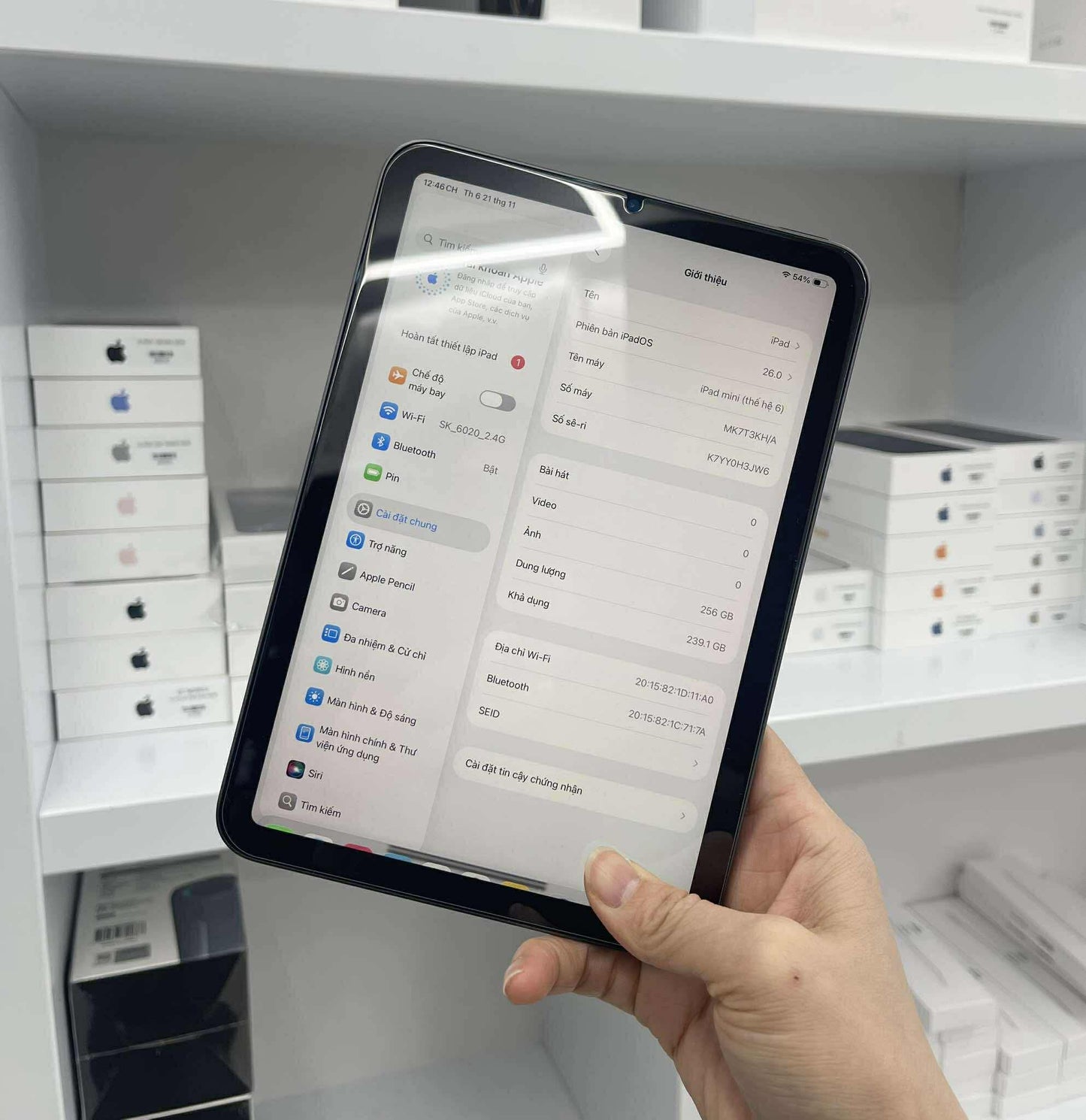 Ipad Mini 6 256gb Màu Xám - Pin 90% - H3JW6