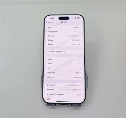 IPhone 16 ProMax 256GB Màu vàng - Pin 93% - 17938 *