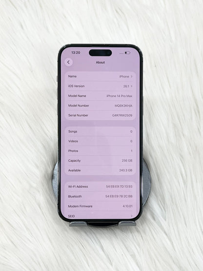 IPhone 14 Promax 256gb màu Tím - Pin thay mới 100% - 66610 TEKU