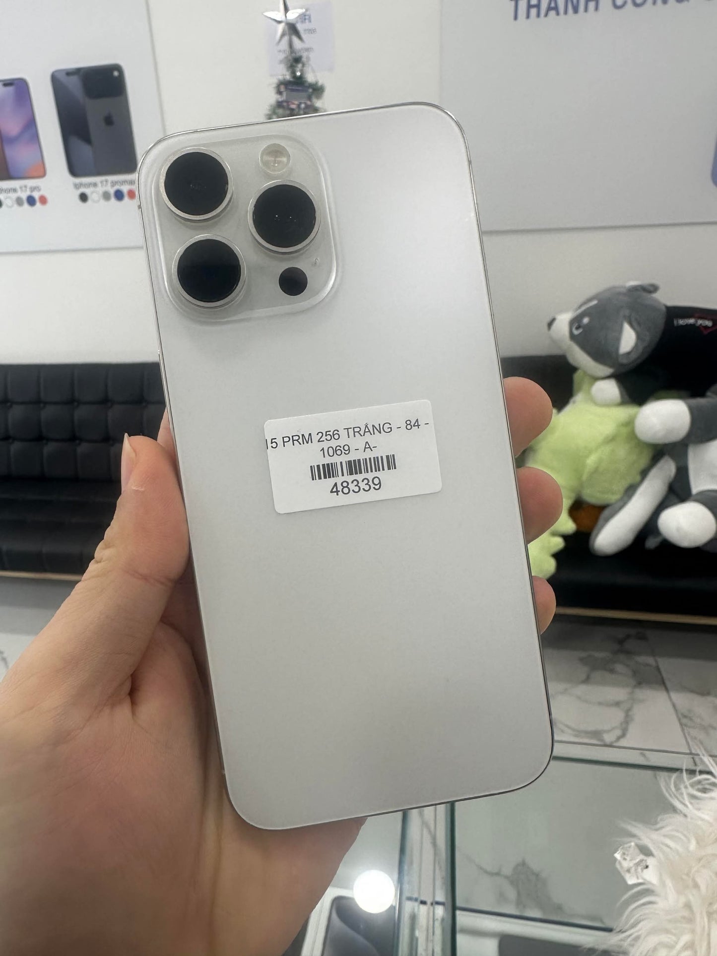 IPhone 15 Promax 256gb Màu Trắng - Pin 84% -  48339 A- TEKU