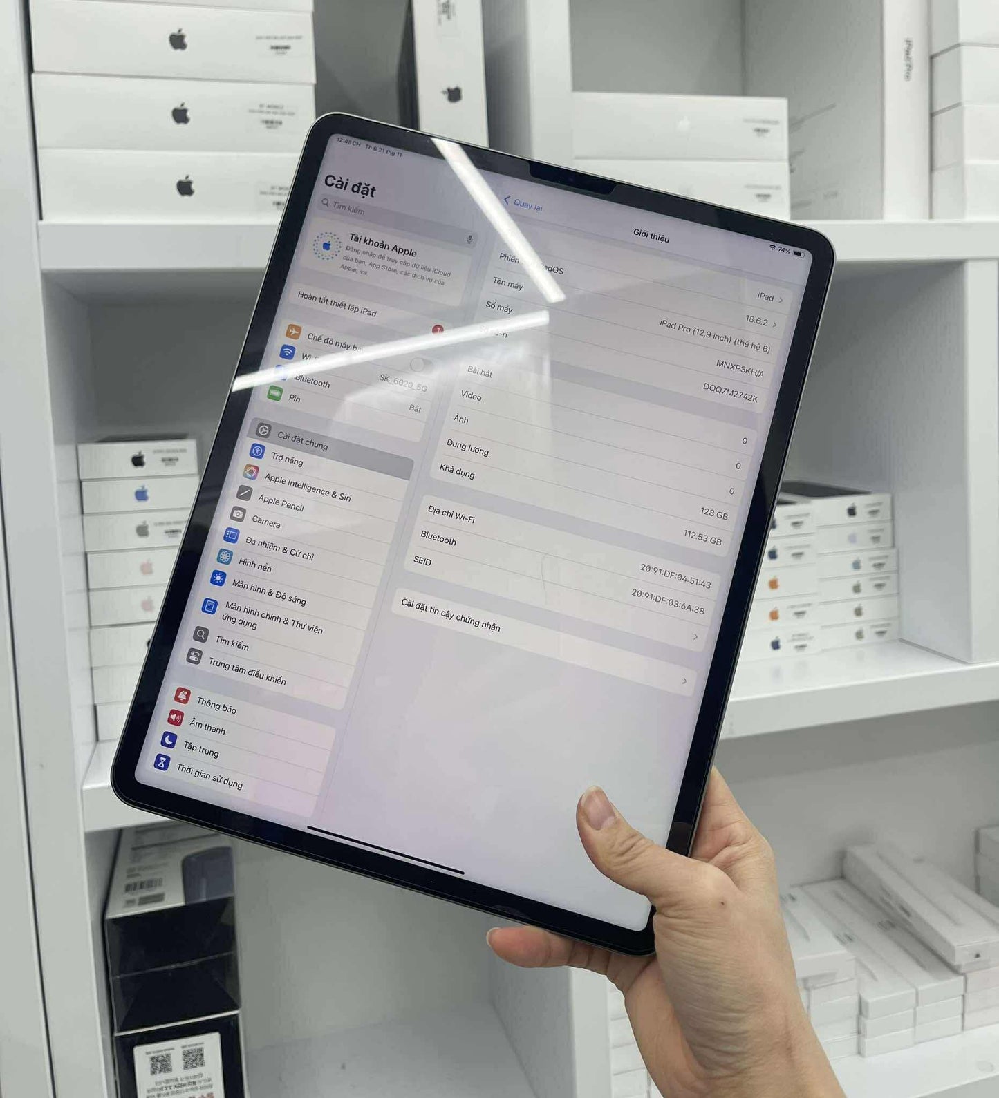 IPad Pro M2 bản 128GB Màu xám 12.9 inch - Pin 96% - A- -2742K
