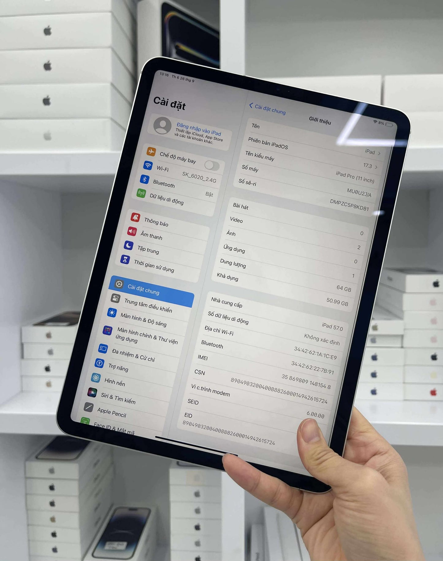 IPad Pro 2018 bản 64GB Màu bạc - Pin 89% - A- - P8KD81