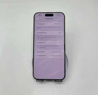 IPhone 15 ProMax 256GB Màu trắng - Pin 86% - 12397 - A-*