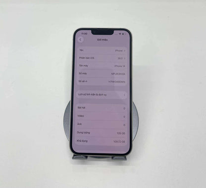 IPhone 14 bản 128GB Màu trắng - Pin 83% - 71645 A- TEKU