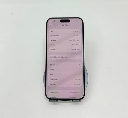 IPhone 15 Promax 256gb Màu đen - Pin100% sạc 0 lần báo LKCH - 73202 Teku