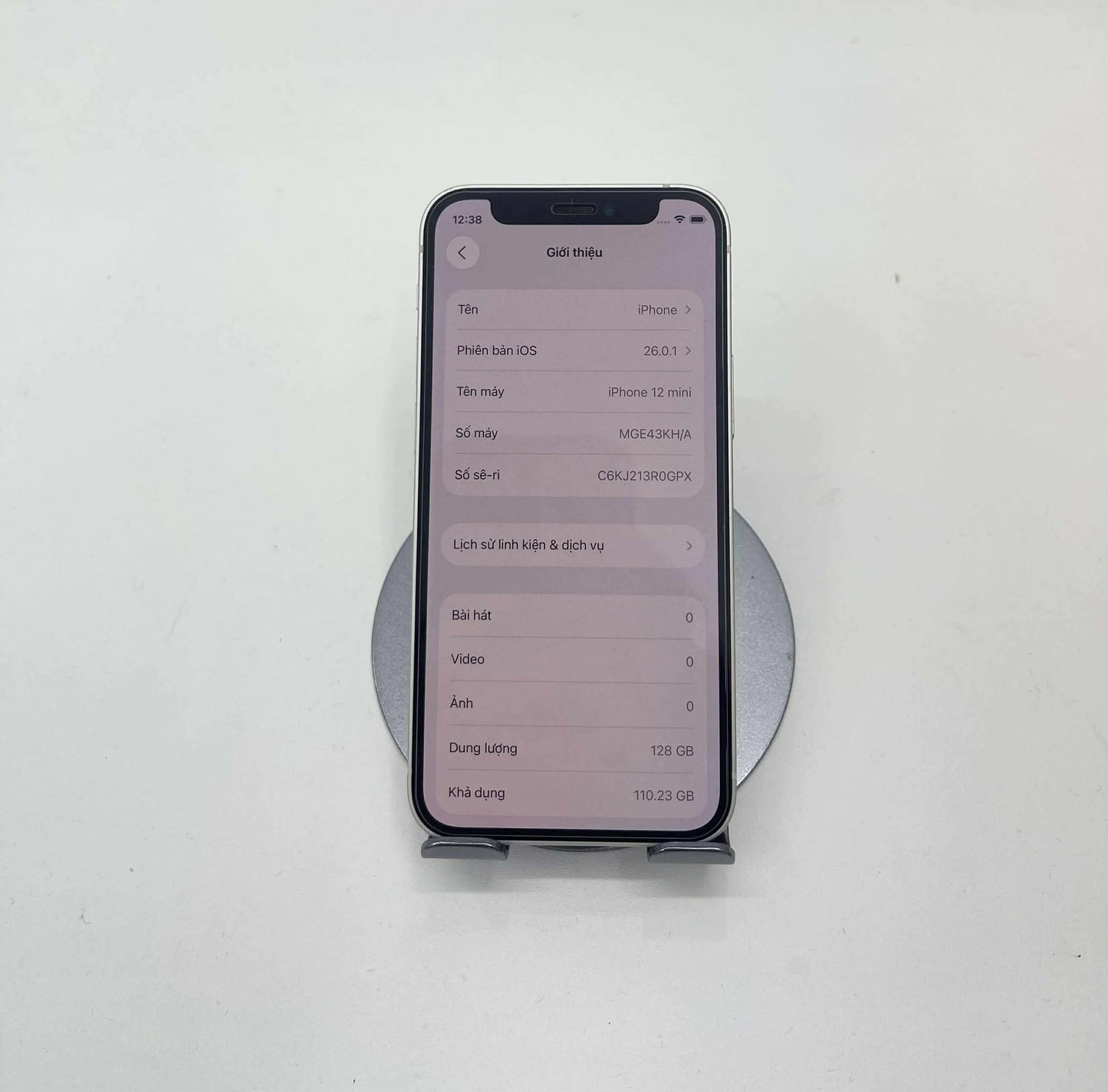 IPhone 12 Mini 128Gb Màu Trắng - Pin thay 100% - 77180 A-*