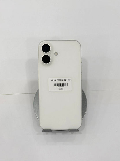 Iphone 16 128 Màu Trắng - Pin 92% - 89880 Teku