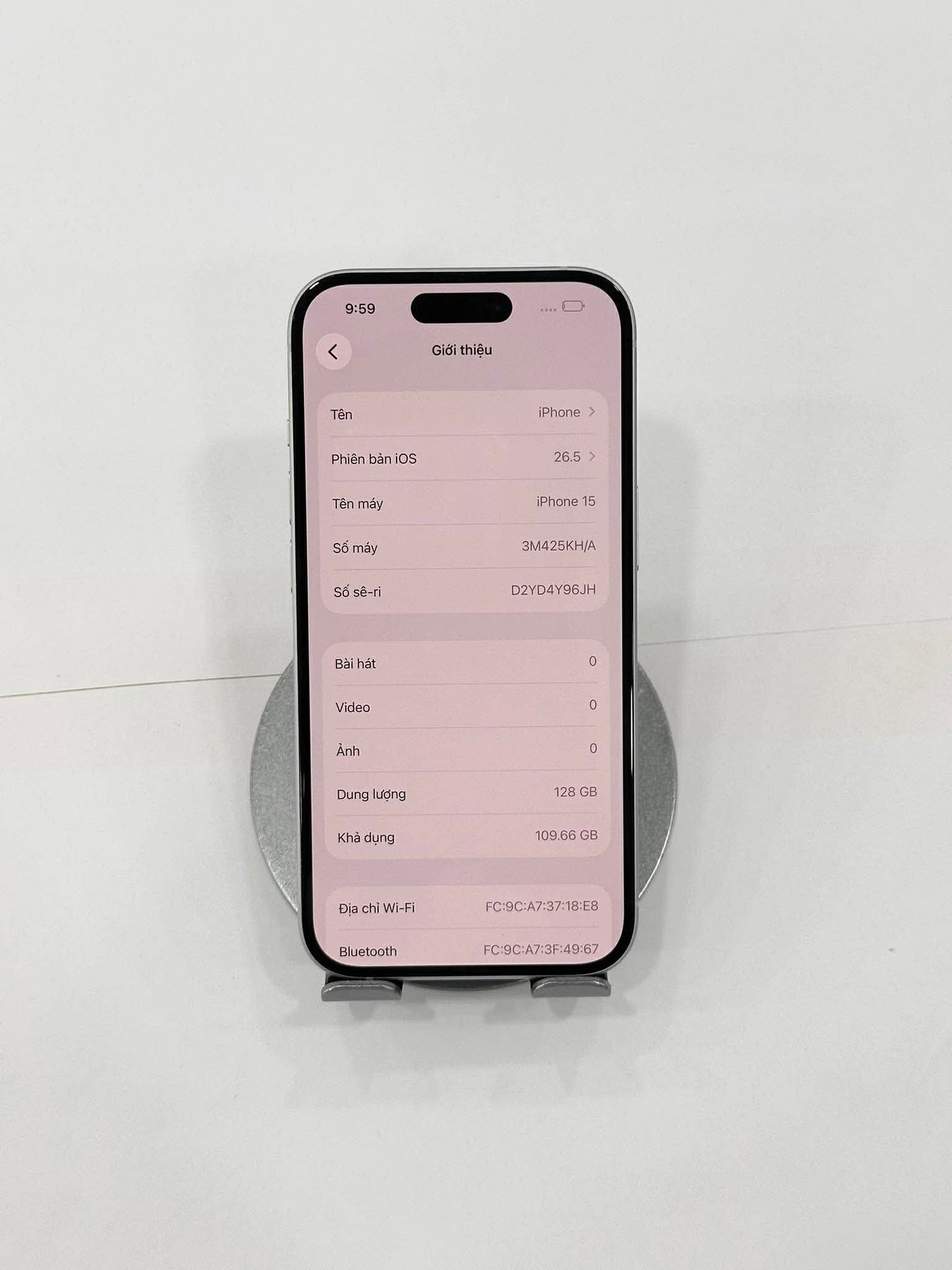 Iphone 15 128GB màu Blue demo - Pin 86% - 88949 A- Teku
