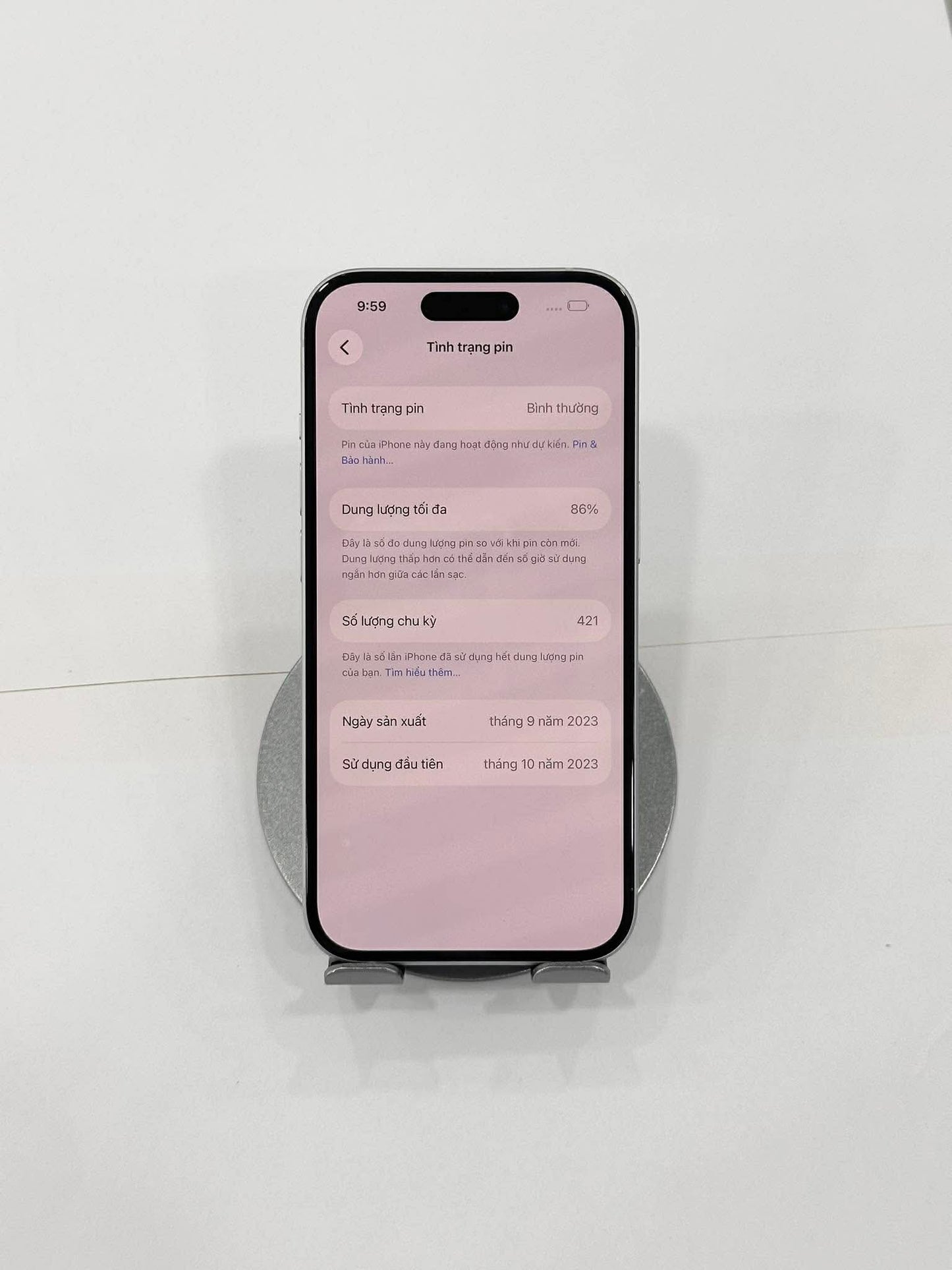 Iphone 15 128GB màu Blue demo - Pin 86% - 88949 A- Teku