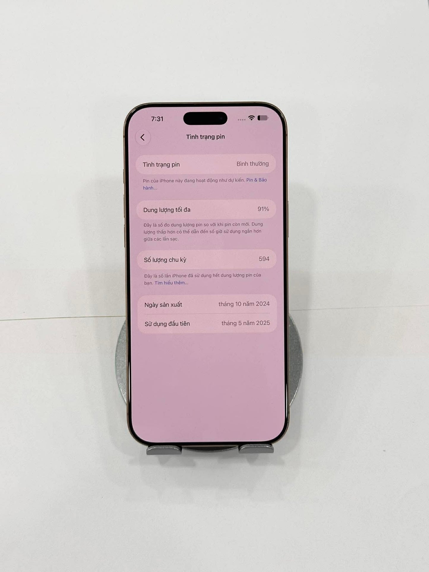 IPhone 16 ProMax 256GB Màu vàng - Pin 91% - 22201  A- Teku