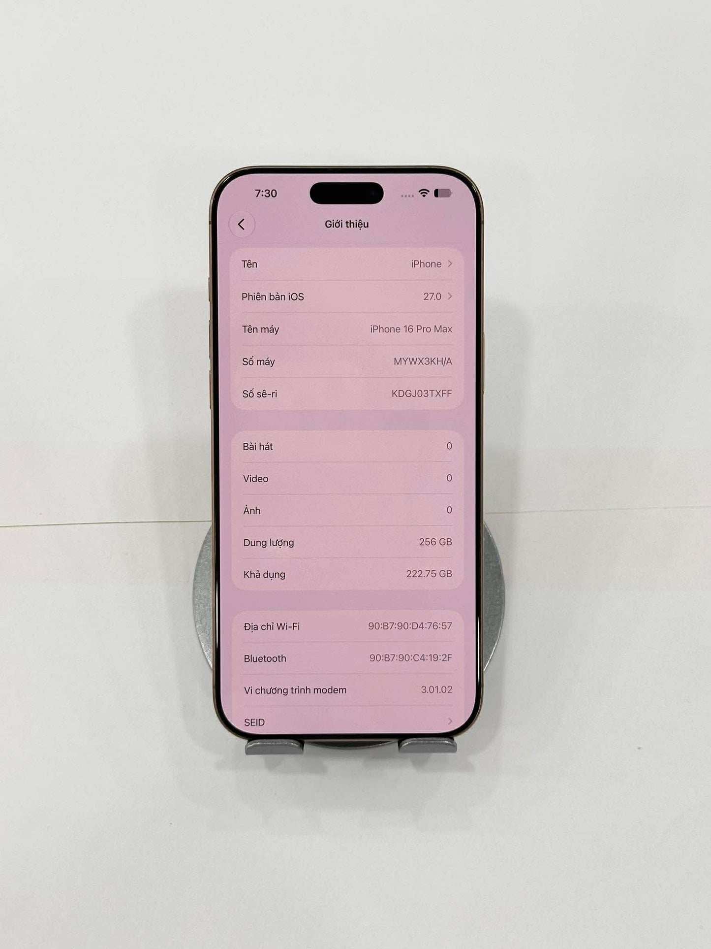 IPhone 16 ProMax 256GB Màu vàng - Pin 91% - 22201  A- Teku