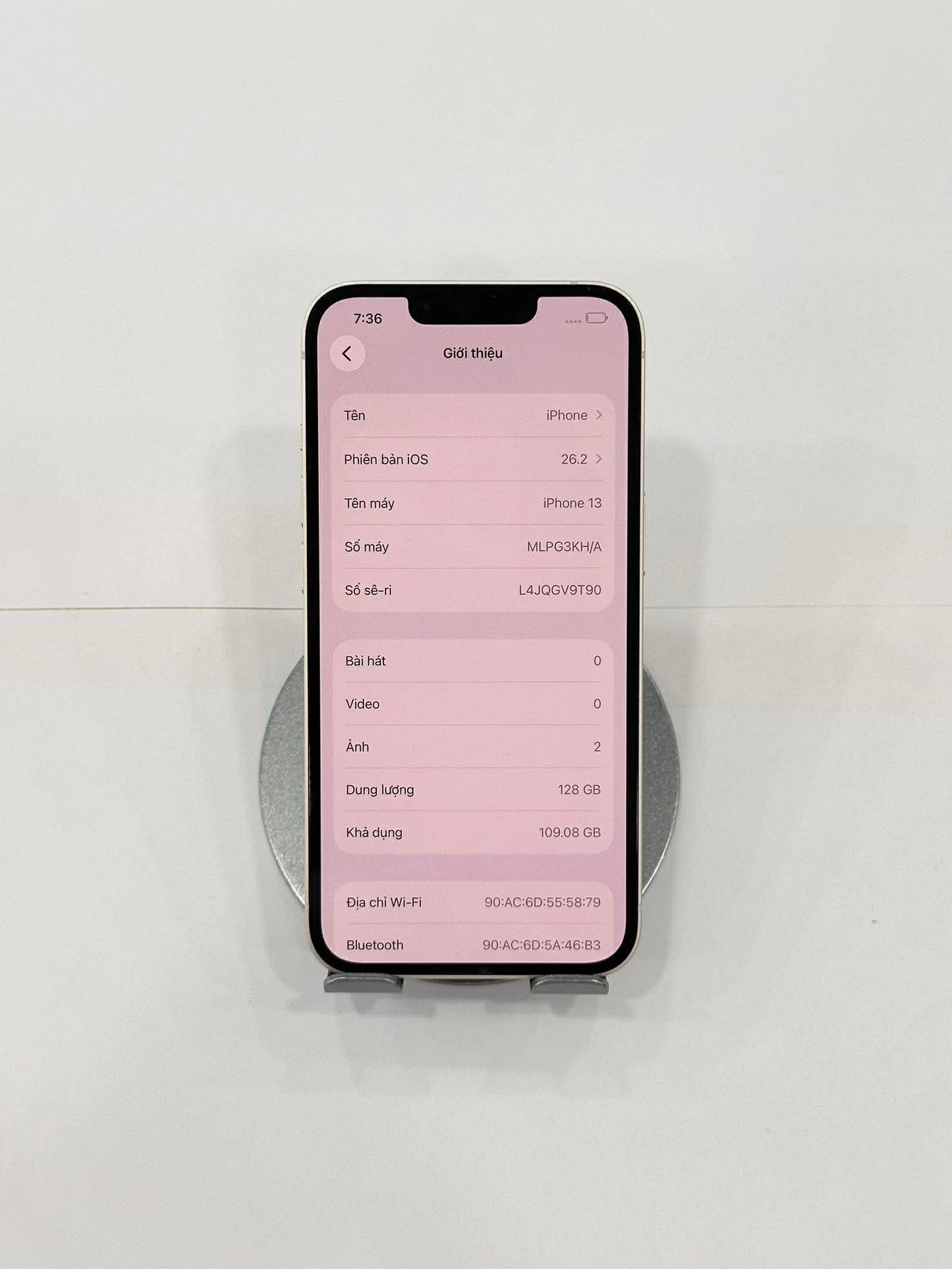 IPhone 13 128gb Màu Trắng - Pin thay 96% - 13826 - A- Teku