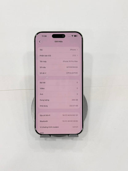 IPhone 16 ProMax 256gb Màu trắng - Pin 90% - 37143 TEKU