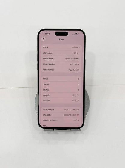 IPhone 15 Promax 256gb Màu Đen - Pin 91% - 30751 Teku A-