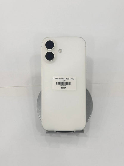 IPhone 17 bản 256B Màu trắng - Pin 100% sạc 73 lần - 26467 Teku