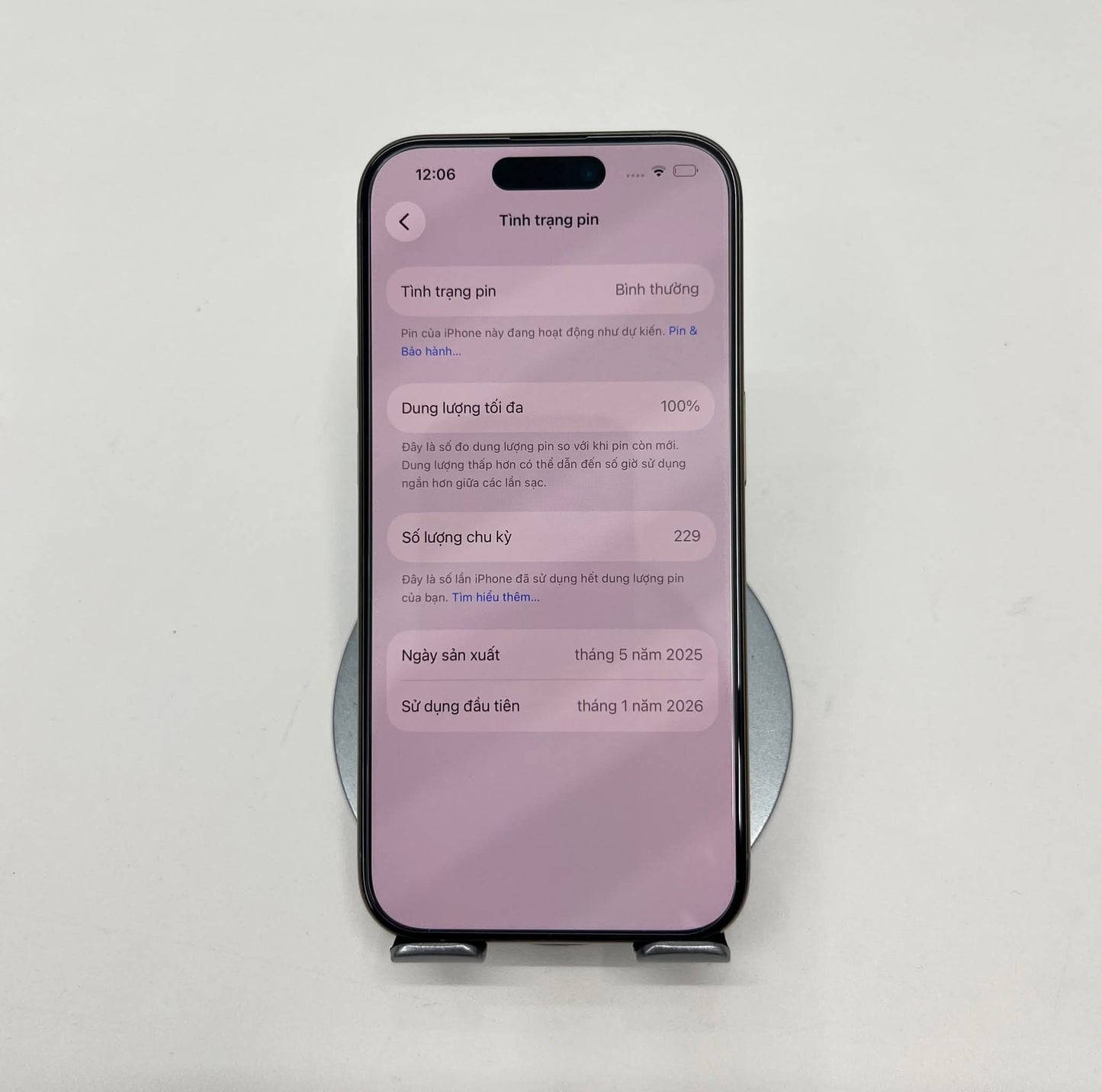 IPhone 15 Pro 256GB Màu Titan - Pin 100% - 23553 A-