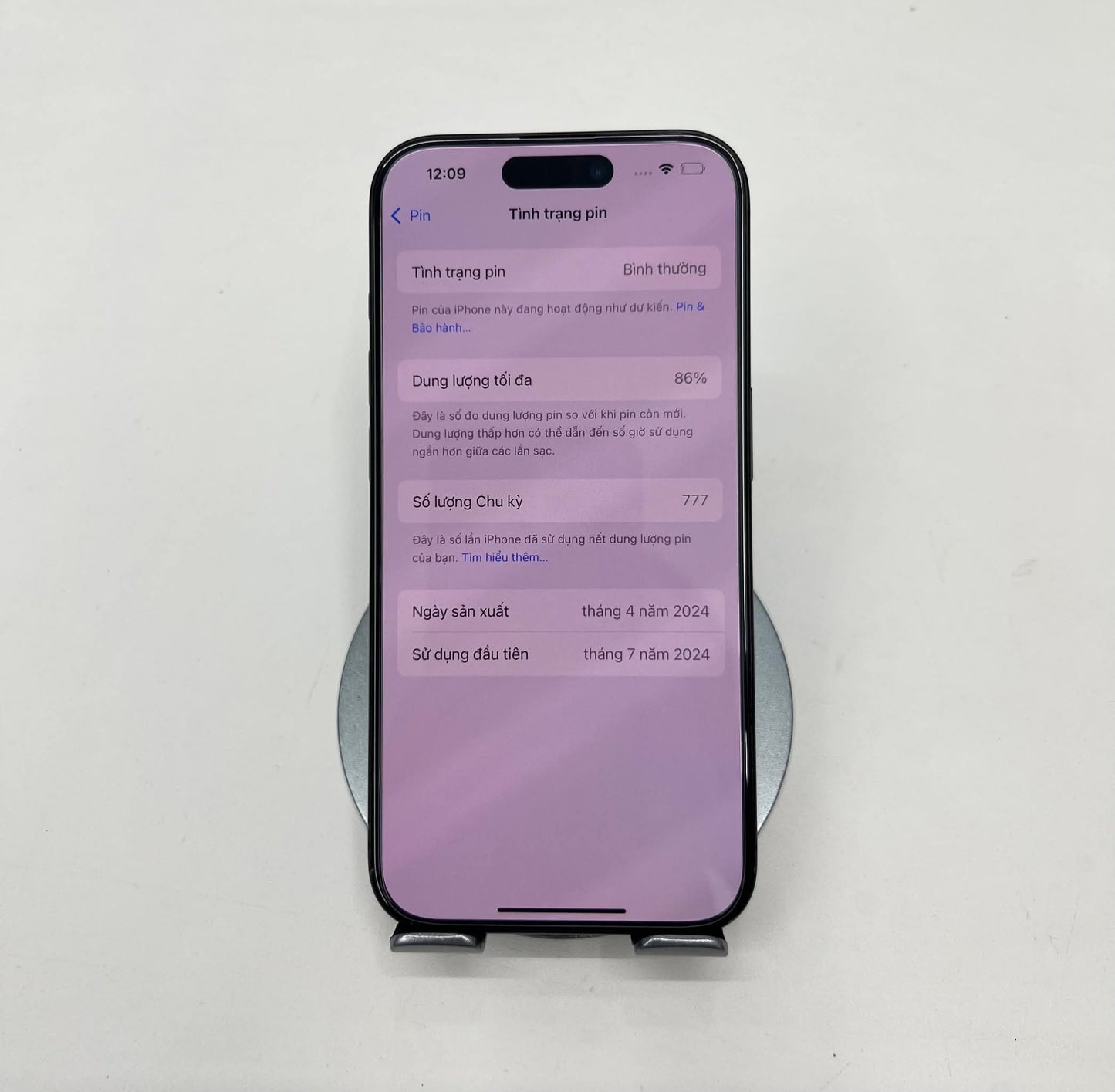 IPhone 15 Pro 128gb Màu đen - Pin 86% - 61074 A-