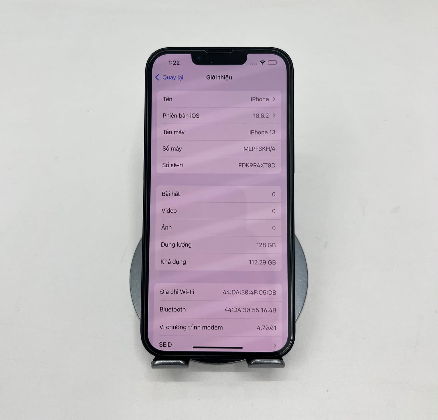 IPhone 13 bản 128gb Màu Đen - Pin 91% - 38582 A-*