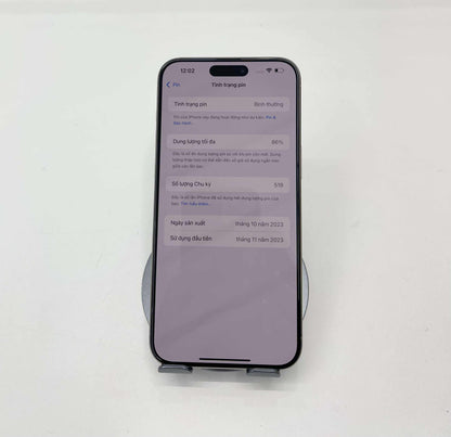 IPhone 15 ProMax 256GB Màu trắng - Pin 86% - A- - 59234*